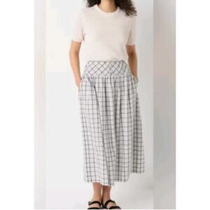 Uniqlo X Ines De La Fressange Linen Cotton Gather Skirt